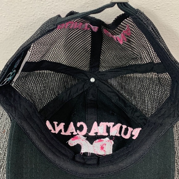 Punta Cana Republica Dominicana Trucker hat Womens OSFA Black Mesh Back Cap - Picture 11 of 12